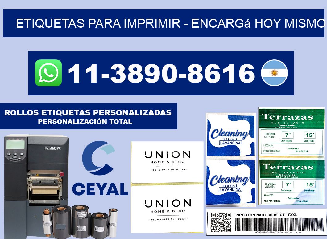ETIQUETAS PARA IMPRIMIR - Encargá hoy mismo