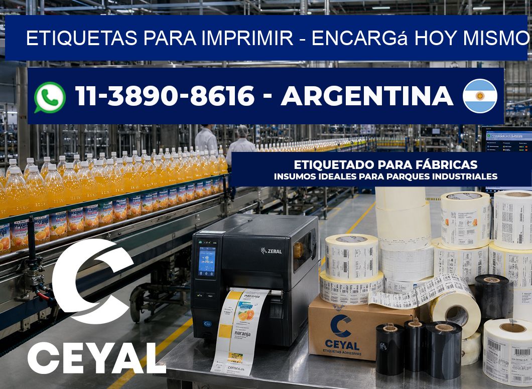 ETIQUETAS PARA IMPRIMIR – Encargá hoy mismo