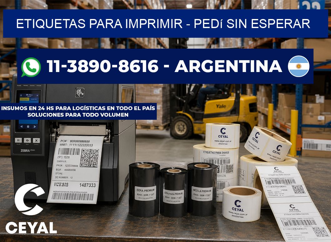 ETIQUETAS PARA IMPRIMIR - Pedí sin esperar