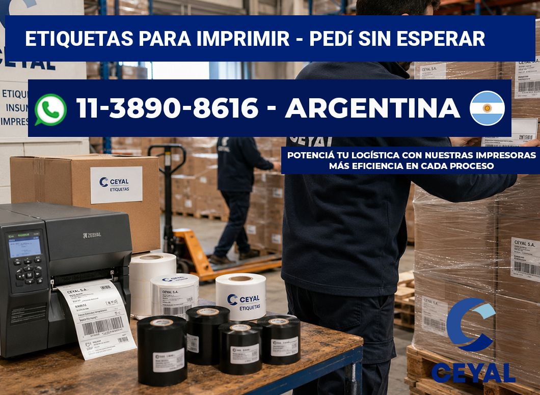 ETIQUETAS PARA IMPRIMIR – Pedí sin esperar