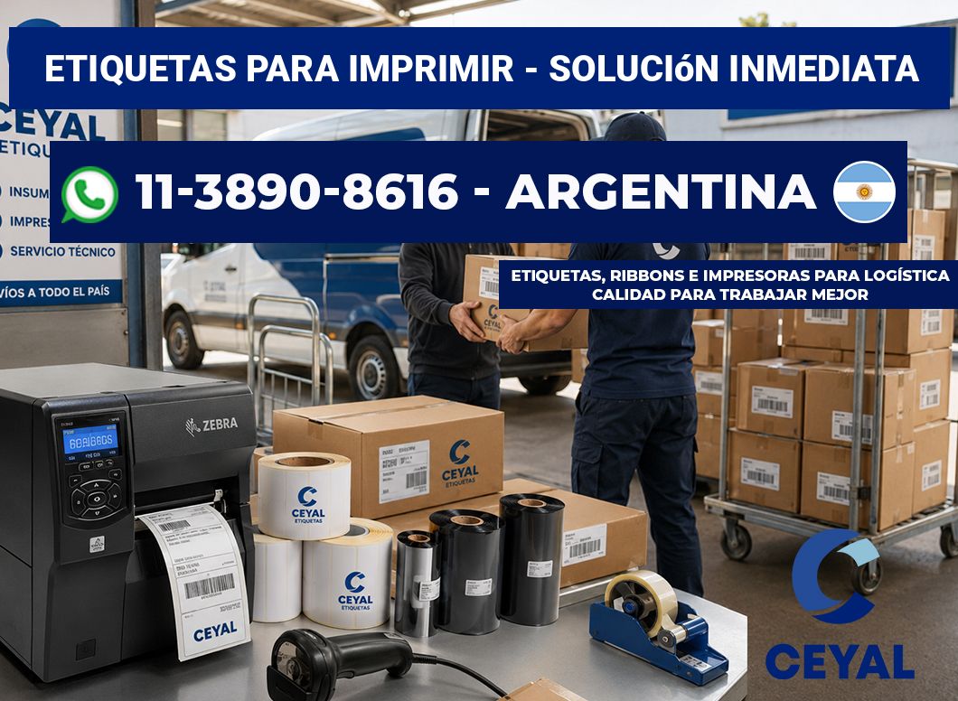 ETIQUETAS PARA IMPRIMIR - Solución inmediata