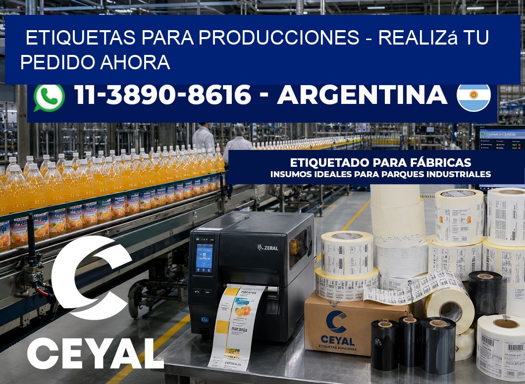 ETIQUETAS PARA PRODUCCIONES - Realizá tu pedido ahora