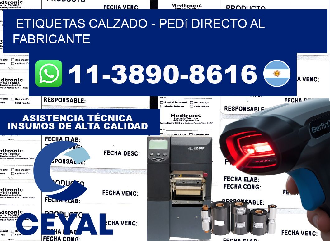 Etiquetas Calzado - Pedí directo al fabricante