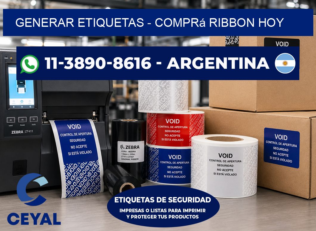 GENERAR ETIQUETAS - Comprá ribbon hoy