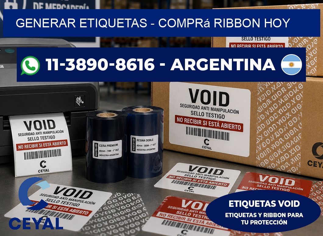 GENERAR ETIQUETAS - Comprá ribbon hoy