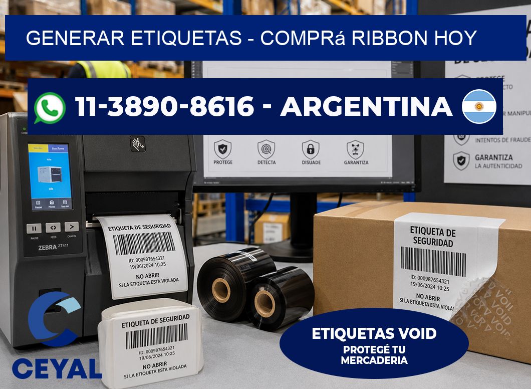 GENERAR ETIQUETAS - Comprá ribbon hoy