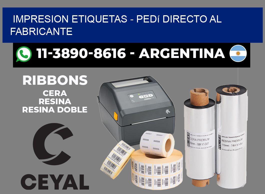 IMPRESION ETIQUETAS - Pedí directo al fabricante
