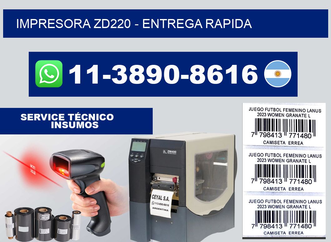 IMPRESORA ZD220 - entrega rapida