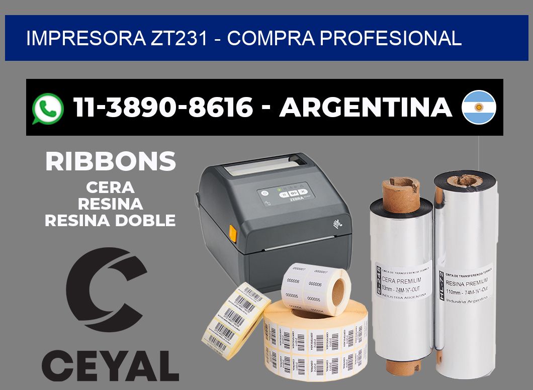 IMPRESORA ZT231 - Compra profesional