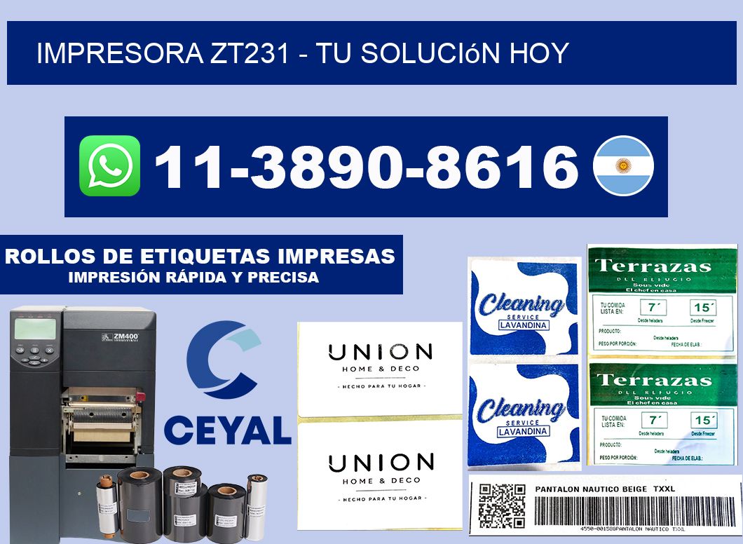 IMPRESORA ZT231 - Tu solución hoy