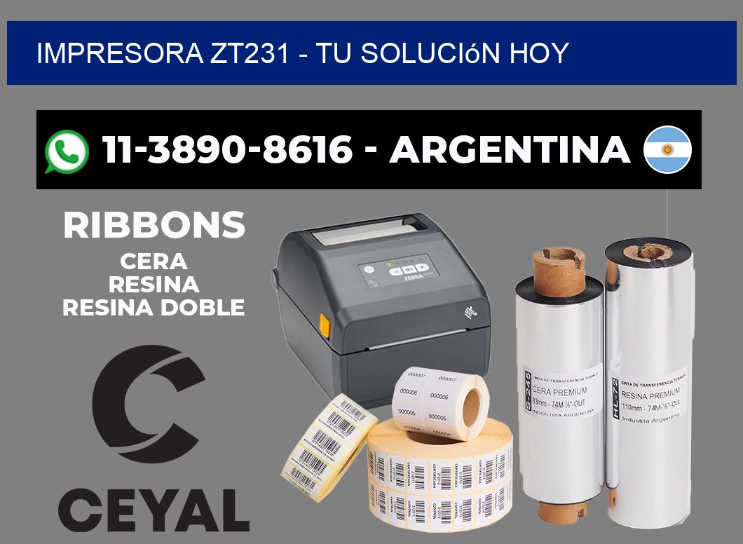 IMPRESORA ZT231 - Tu solución hoy