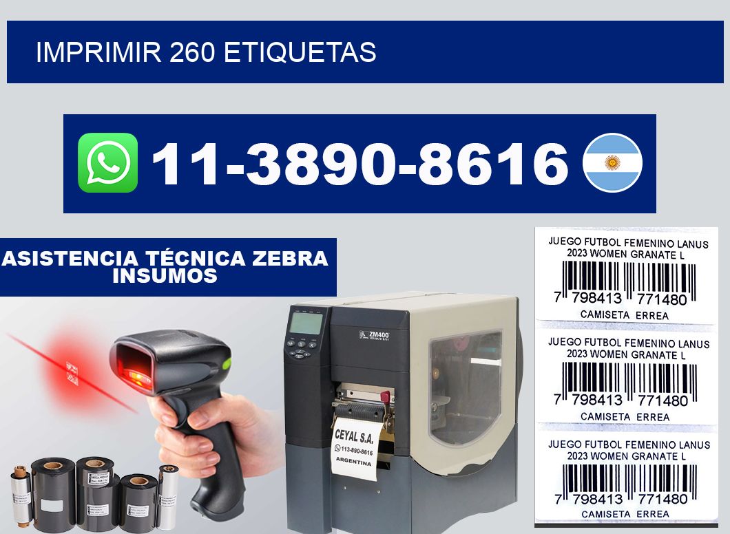 IMPRIMIR 260 ETIQUETAS