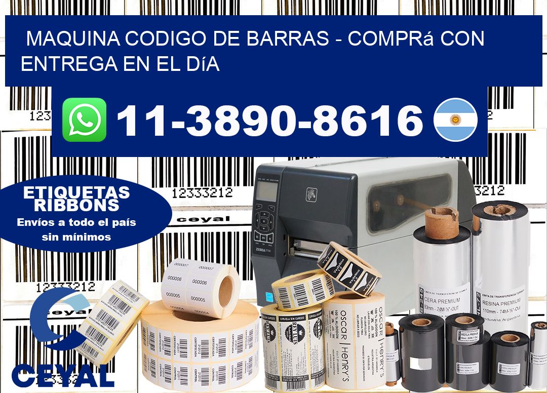 MAQUINA CODIGO DE BARRAS – Comprá con entrega en el día