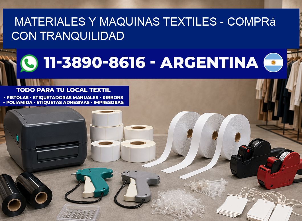 MATERIALES Y MAQUINAS TEXTILES - Comprá con tranquilidad