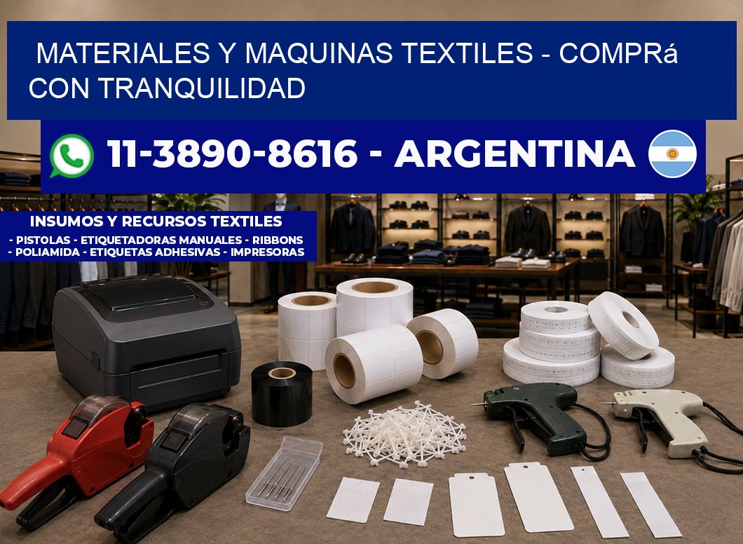 MATERIALES Y MAQUINAS TEXTILES - Comprá con tranquilidad
