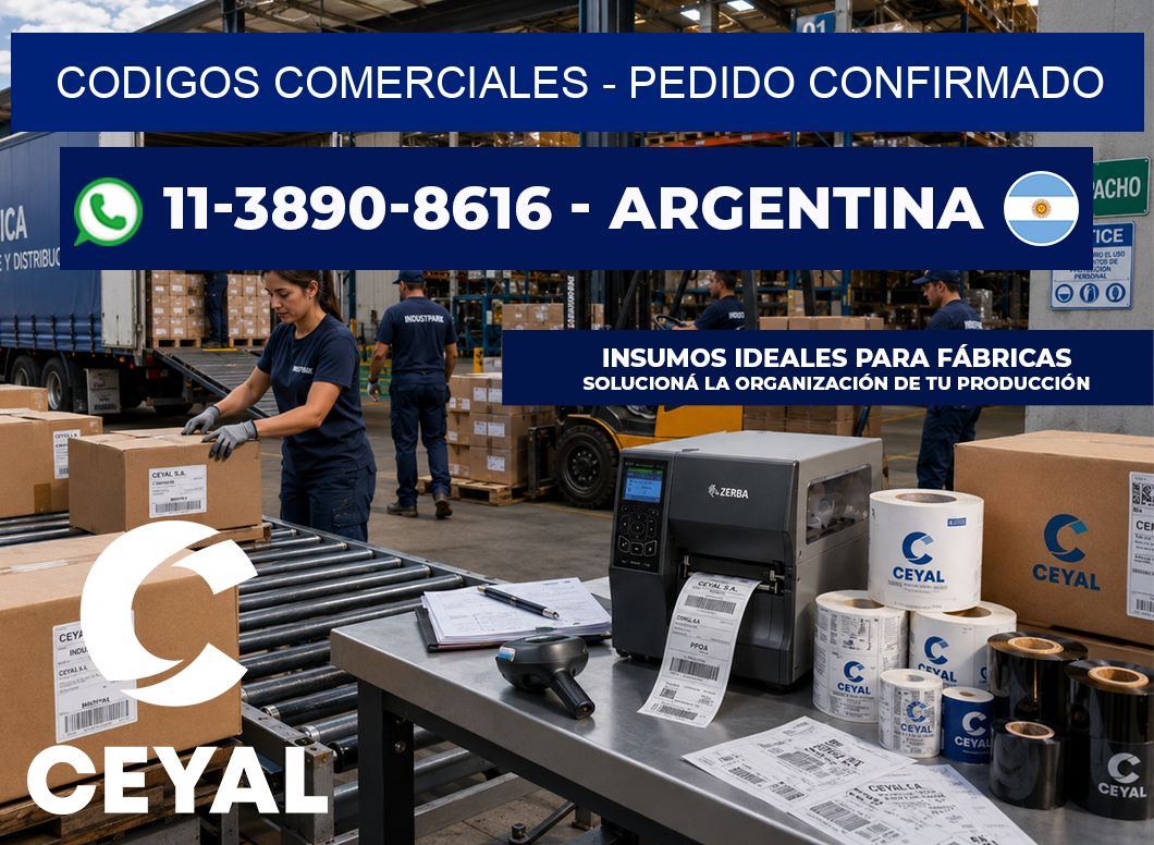 Codigos comerciales – Pedido confirmado