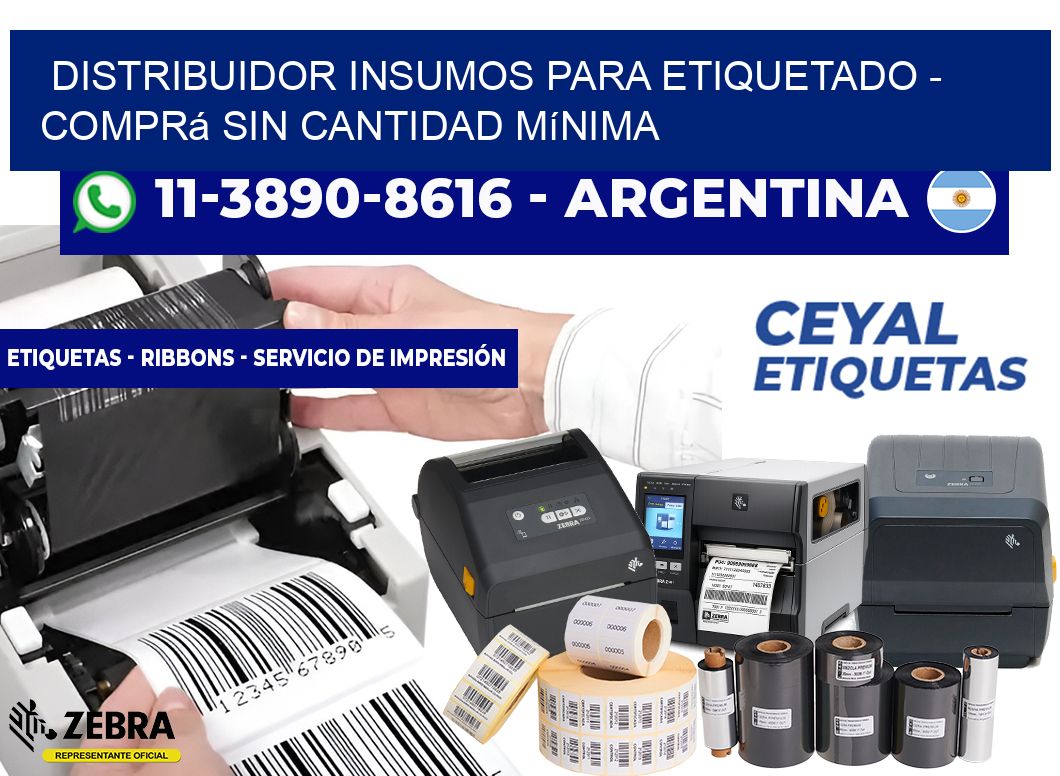 DISTRIBUIDOR INSUMOS PARA ETIQUETADO - Comprá sin cantidad mínima