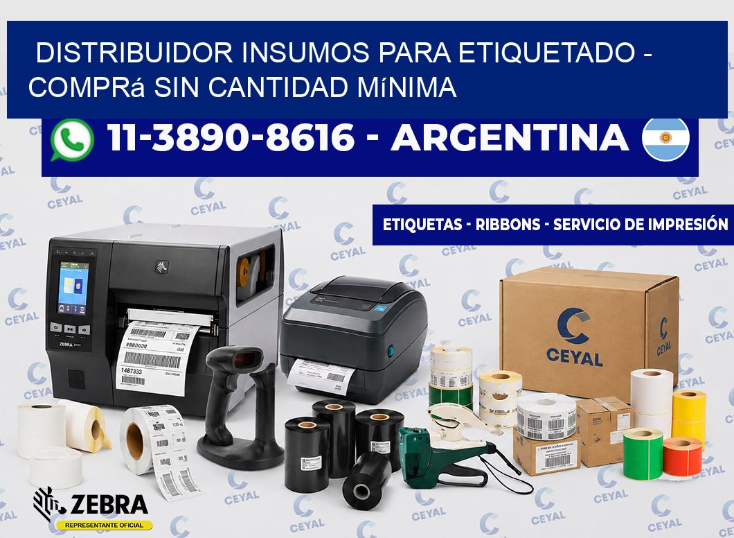 DISTRIBUIDOR INSUMOS PARA ETIQUETADO – Comprá sin cantidad mínima