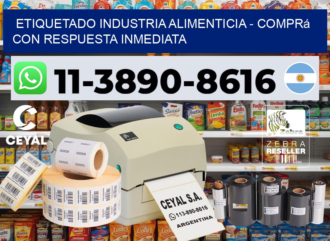 ETIQUETADO INDUSTRIA ALIMENTICIA - Comprá con respuesta inmediata