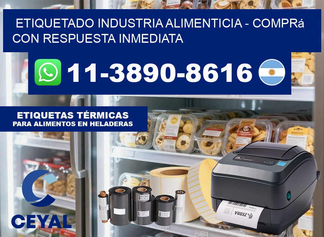 ETIQUETADO INDUSTRIA ALIMENTICIA – Comprá con respuesta inmediata