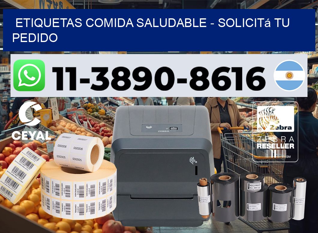 ETIQUETAS COMIDA SALUDABLE - Solicitá tu pedido