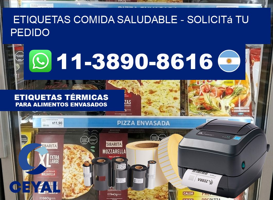 ETIQUETAS COMIDA SALUDABLE – Solicitá tu pedido