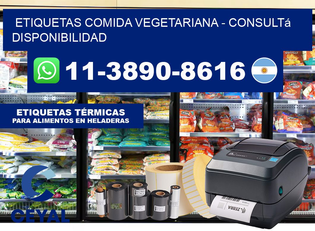 ETIQUETAS COMIDA VEGETARIANA – Consultá disponibilidad