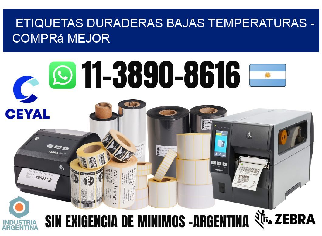 ETIQUETAS DURADERAS BAJAS TEMPERATURAS - Comprá mejor