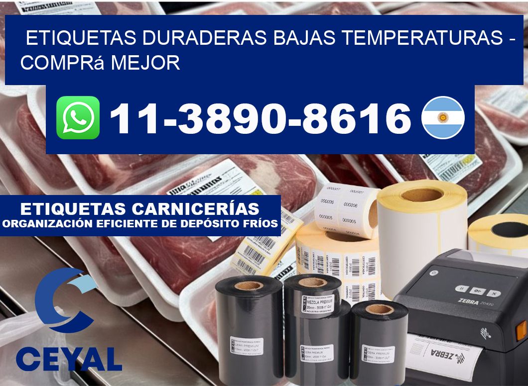 ETIQUETAS DURADERAS BAJAS TEMPERATURAS - Comprá mejor