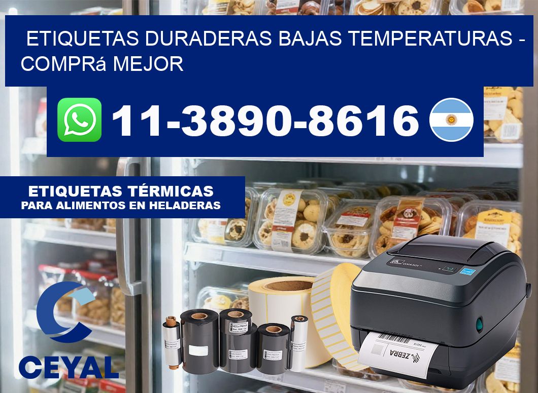 ETIQUETAS DURADERAS BAJAS TEMPERATURAS - Comprá mejor