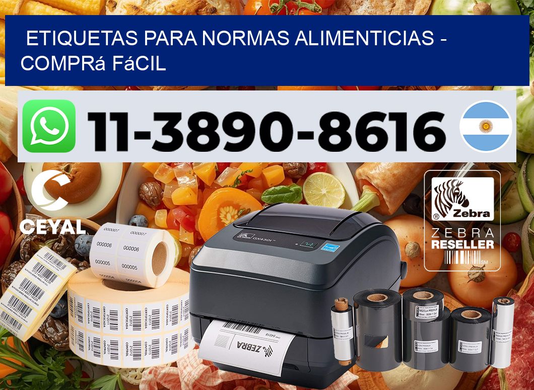 ETIQUETAS PARA NORMAS ALIMENTICIAS - Comprá fácil