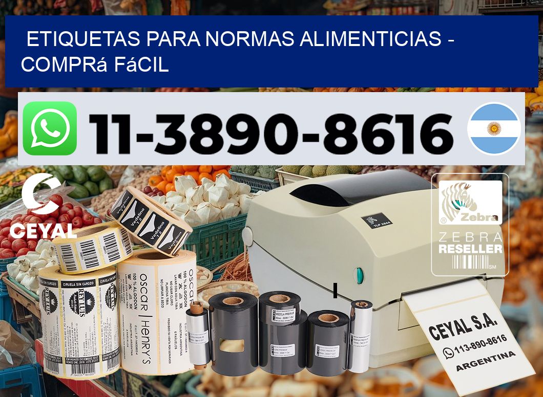 ETIQUETAS PARA NORMAS ALIMENTICIAS - Comprá fácil