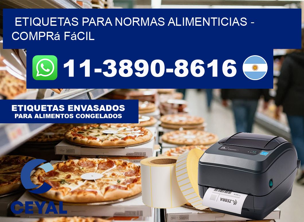 ETIQUETAS PARA NORMAS ALIMENTICIAS – Comprá fácil