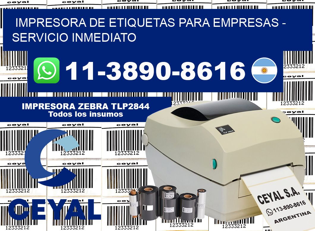 IMPRESORA DE ETIQUETAS PARA EMPRESAS - Servicio inmediato