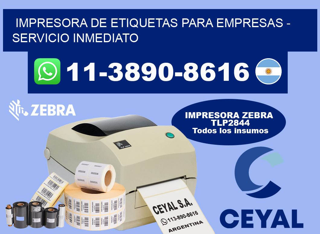 IMPRESORA DE ETIQUETAS PARA EMPRESAS - Servicio inmediato