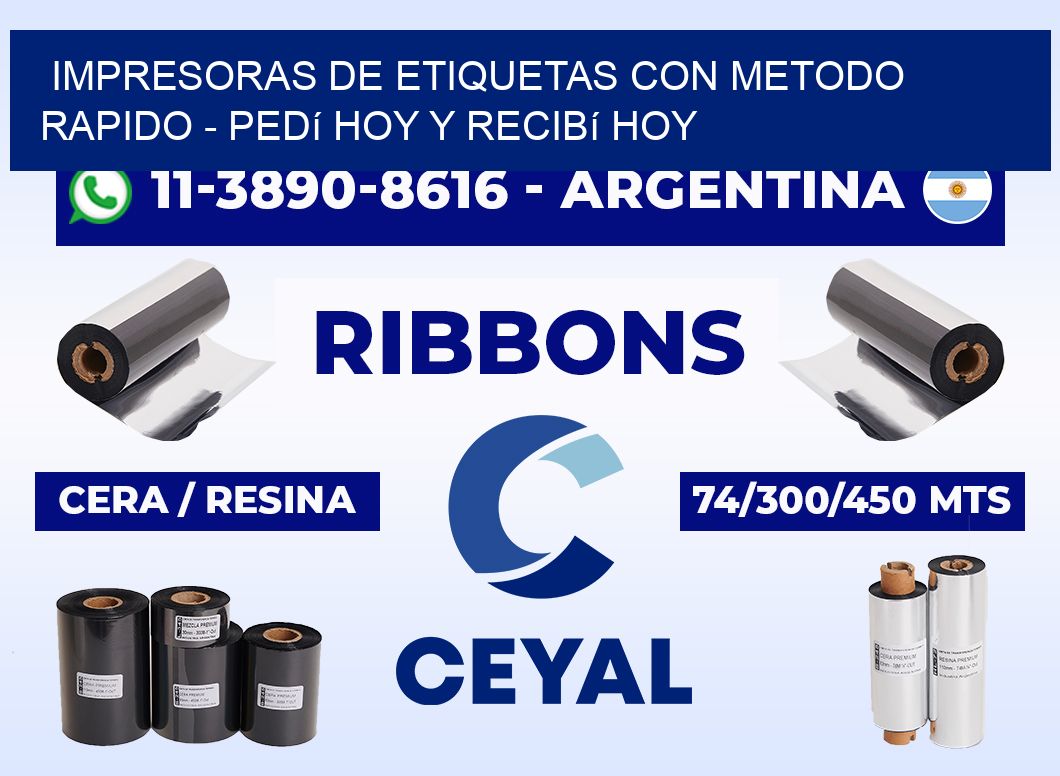 IMPRESORAS DE ETIQUETAS CON METODO RAPIDO - Pedí hoy y recibí hoy