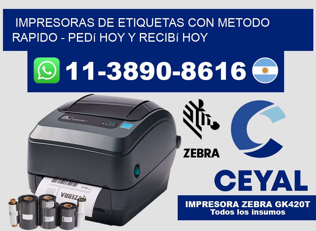 IMPRESORAS DE ETIQUETAS CON METODO RAPIDO - Pedí hoy y recibí hoy