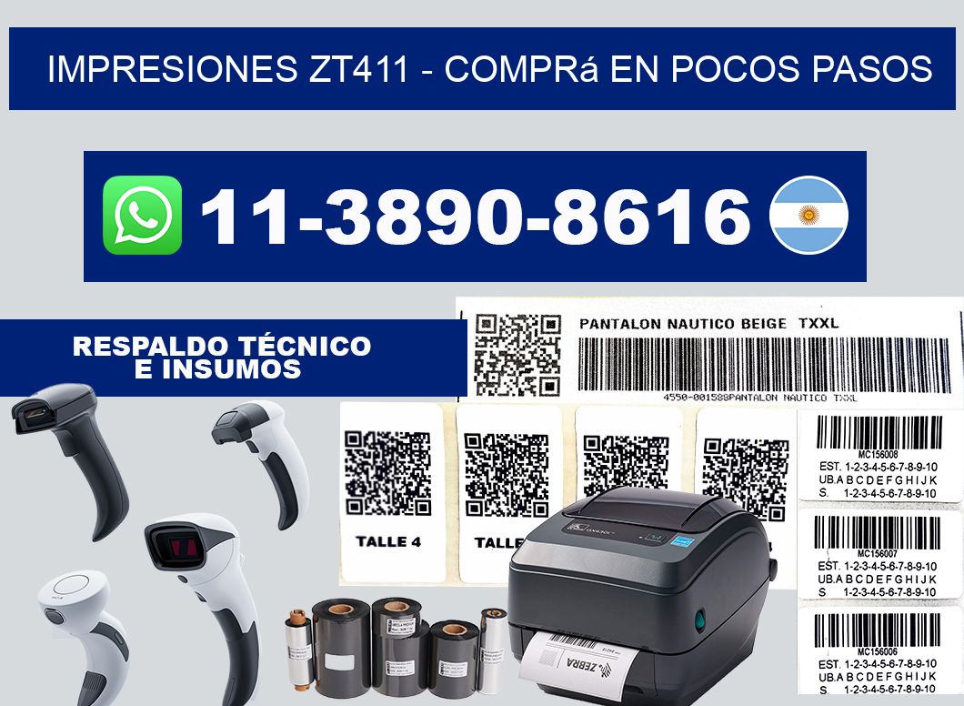 Impresiones ZT411 - Comprá en pocos pasos