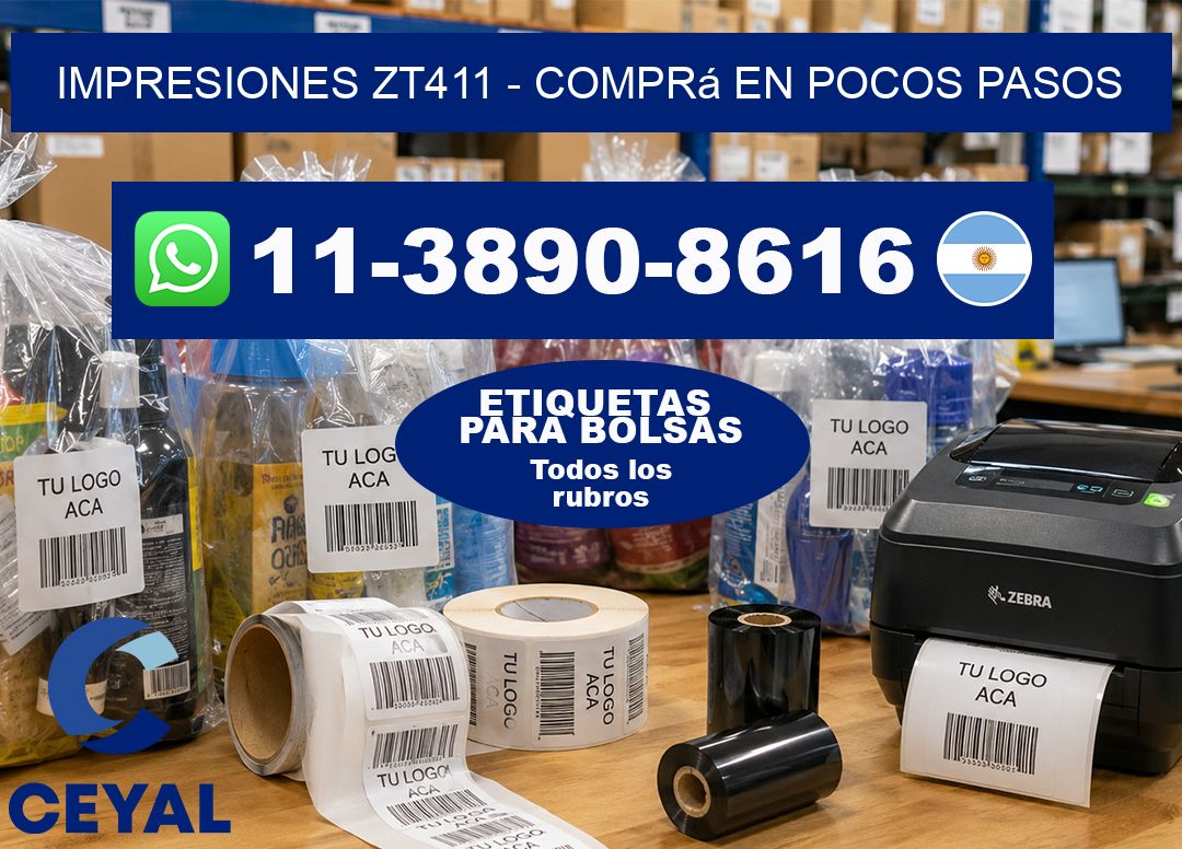 Impresiones ZT411 – Comprá en pocos pasos