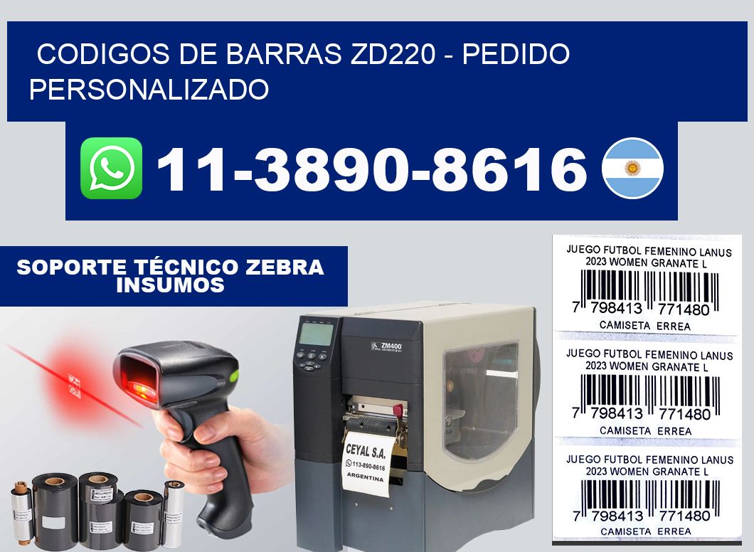 codigos de barras zd220 - Pedido personalizado