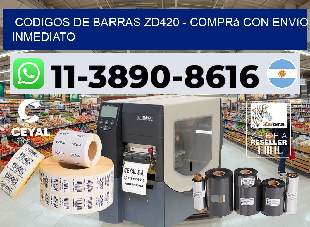 codigos de barras zd420 - Comprá con envío inmediato