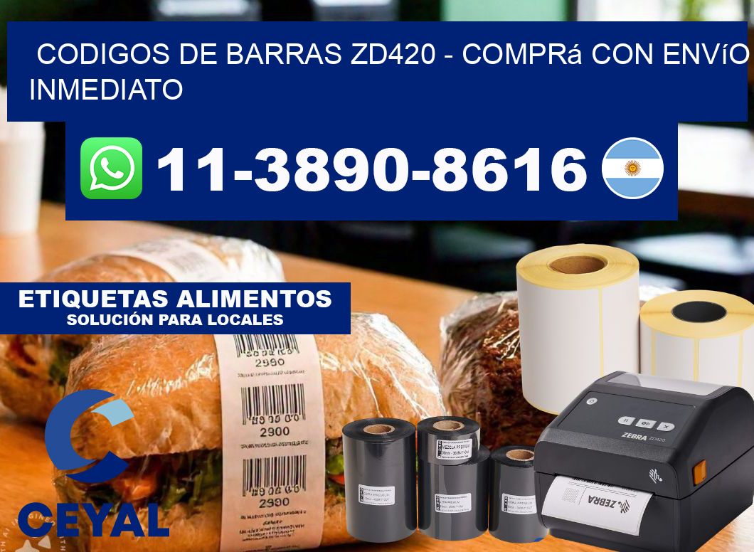 codigos de barras zd420 - Comprá con envío inmediato
