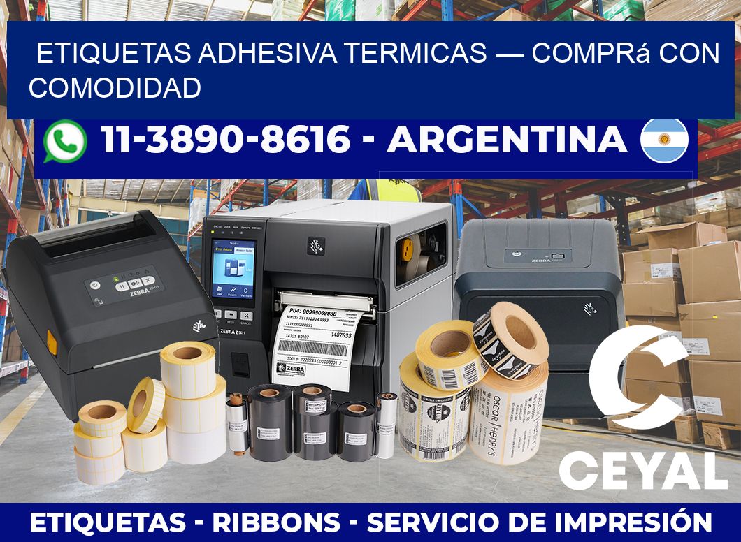 etiquetas adhesiva termicas — Comprá con comodidad