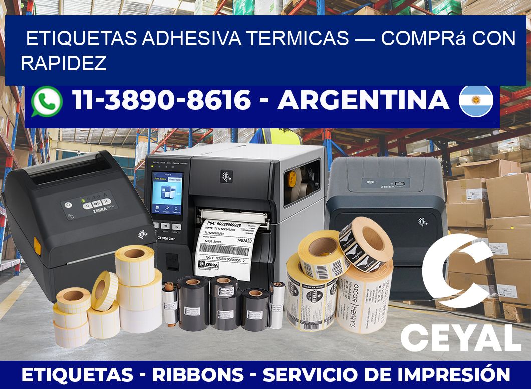 etiquetas adhesiva termicas — Comprá con rapidez