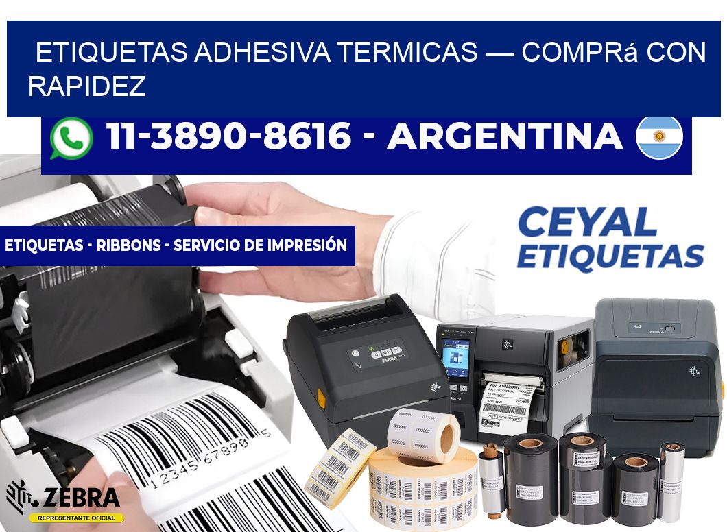 etiquetas adhesiva termicas — Comprá con rapidez
