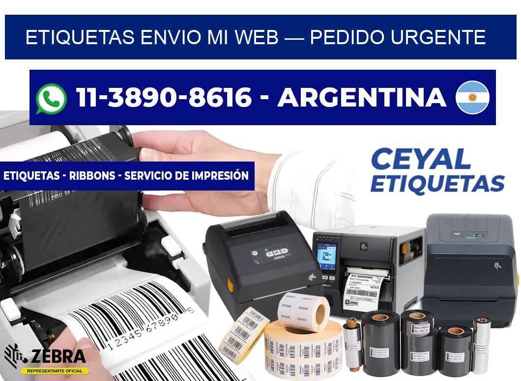 etiquetas envio mi web — Pedido urgente