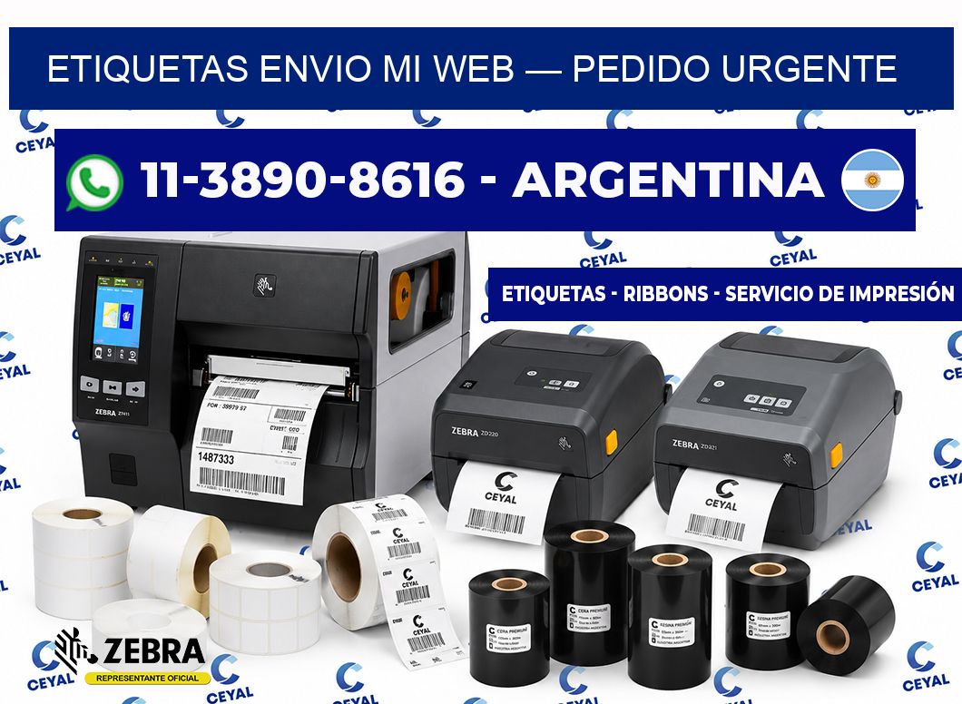 etiquetas envio mi web — Pedido urgente
