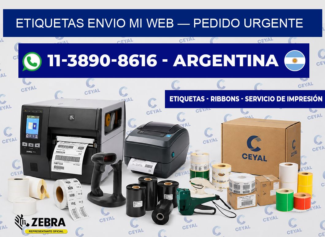 etiquetas envio mi web — Pedido urgente