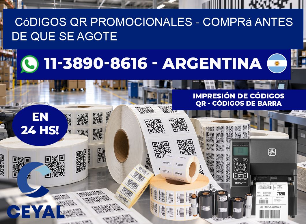 Códigos QR Promocionales - Comprá antes de que se agote