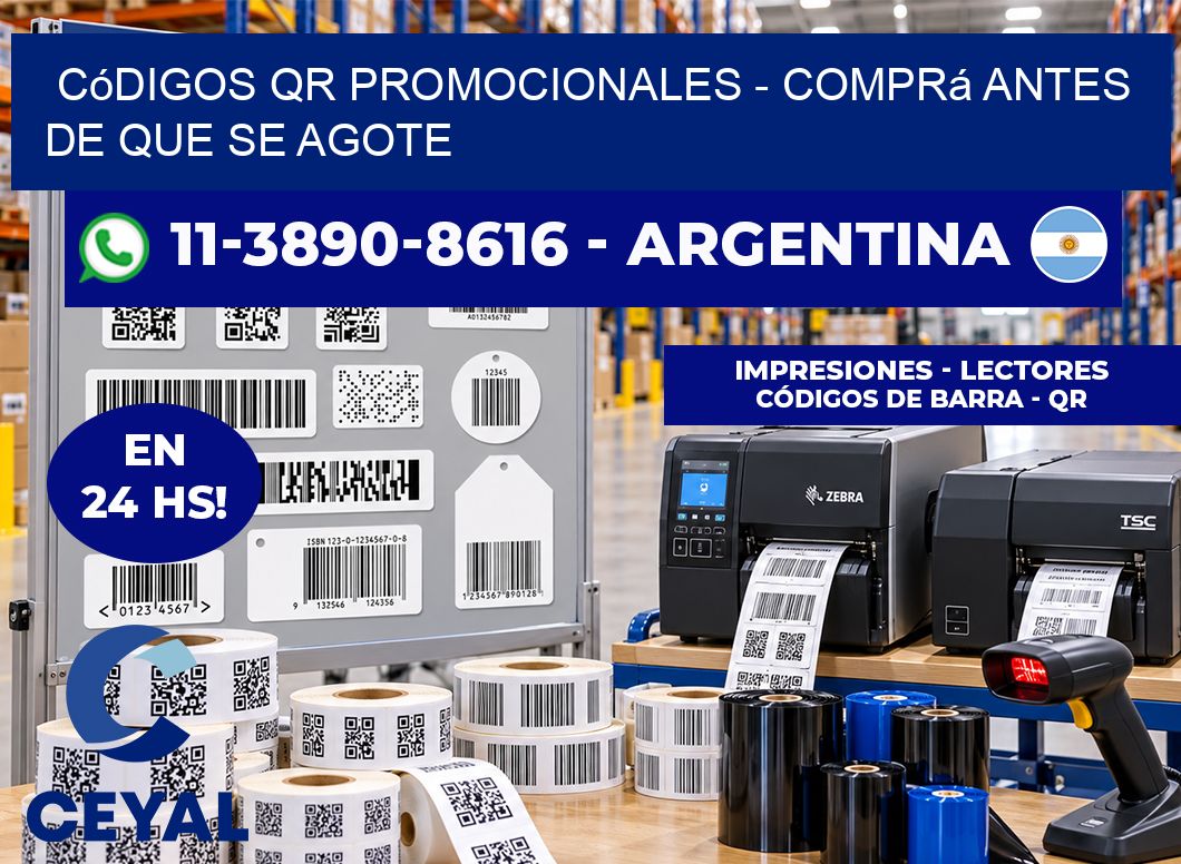 Códigos QR Promocionales - Comprá antes de que se agote